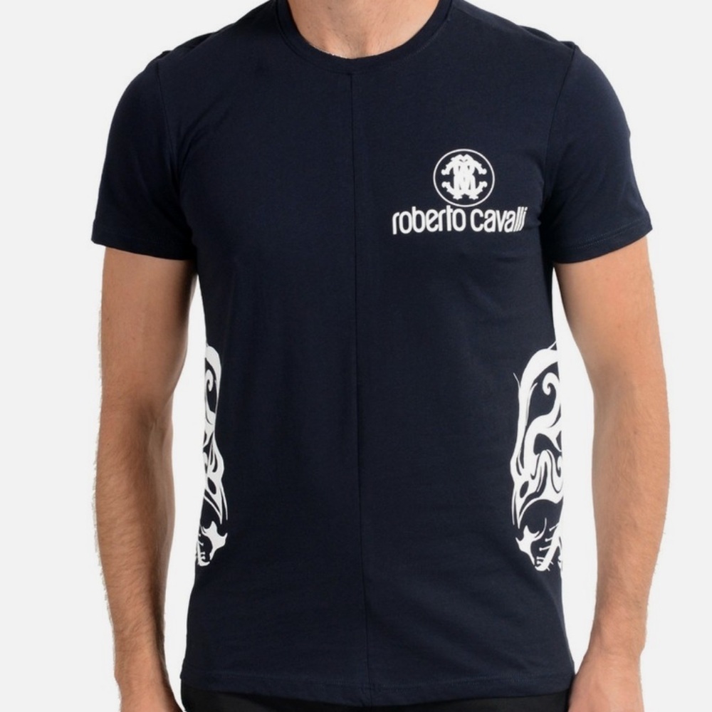 Roberto Cavalli Crewneck Graphic T Shirt